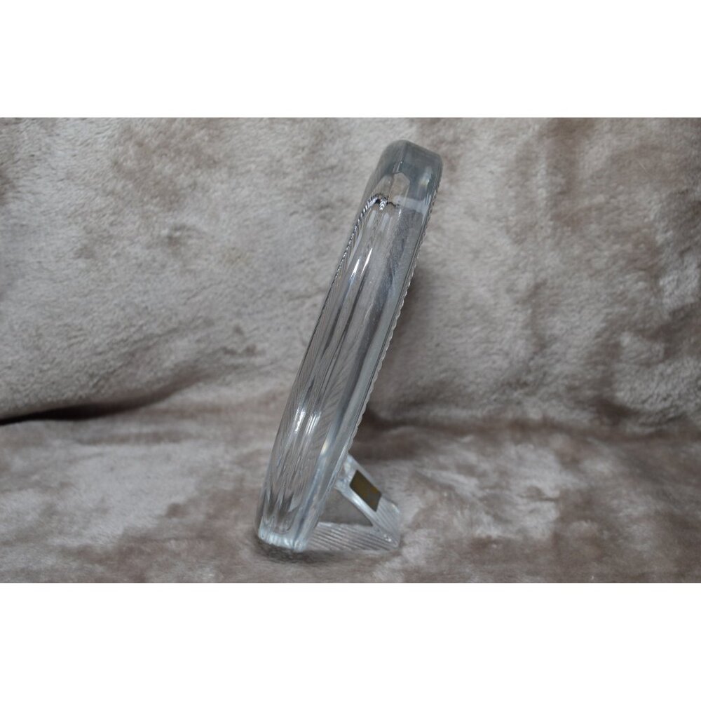 Mikasa Japan Clear Glass Heavy Oval Picture Frame Ribbed Polished Portraits - Picture 3 of 8